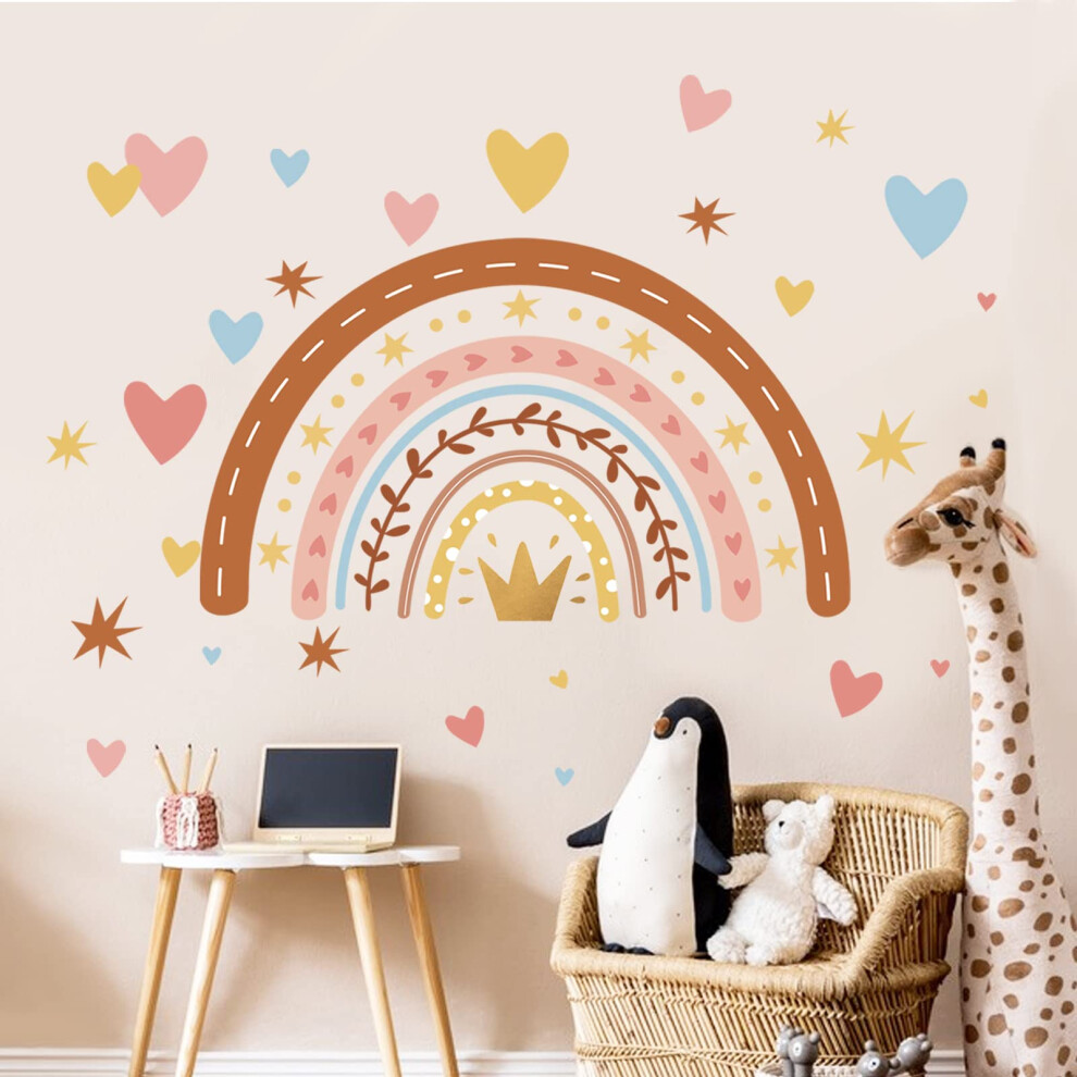 Rainbow Wall Decals Boho Watercolor Rain Decalmile
