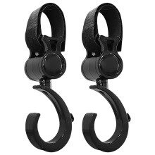 Pack of 2 Pram Hooks for Changing Bags, Pram Hooks, Bag Hooks, Trailer for Pushchairs in Universal Fit, Practical Pram Accessories