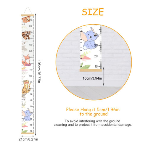 Aolso Baby Height Growth Chart, Wall Hanging Growt 1