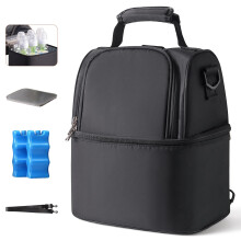 NCVI Breastmilk Cooler Bag with 2 Ice Pack, Breast
