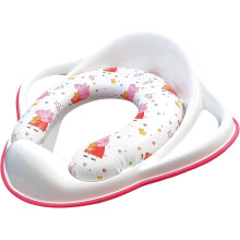 Peppa Pig Soft Padded Toilet Seat, White/Pink Portable Potty Detachable Cushion, Easy Wipe Cleaning Anti Stick Lightweight 18m+ Toddler, Max Weight 2