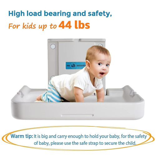 modunful Baby Changing Unit with Sign, Wall Mounte 1