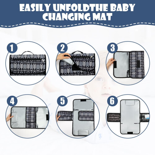 HOTUT Portable Nappy Changing Mat,Travel Changing 1