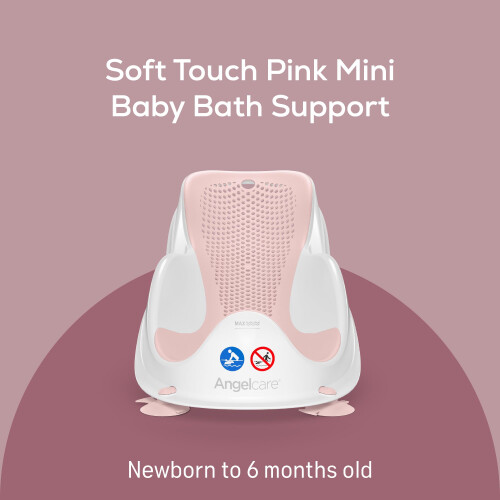 Angelcare Soft Touch Mini Bath Support- Pink - New 1