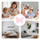 36 Pcs Cute Pink Butterfly Wall Decor Three Sizes, 6