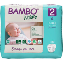 Bambo Nature Premium Eco Nappies, Size 2 (7-13lb/3