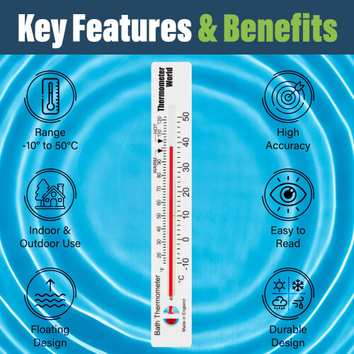 Bath Thermometer - Check Bath Water Temperature with This Easy to Use Bathing Temperature Thermometer 1
