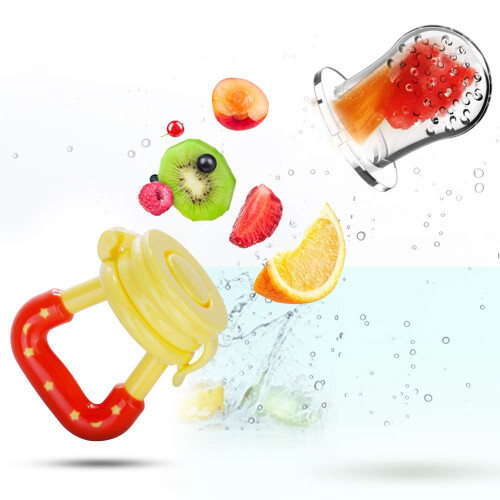 Faburo 4pcs Baby Food Fresh Fruit Feeder Pacifier 1