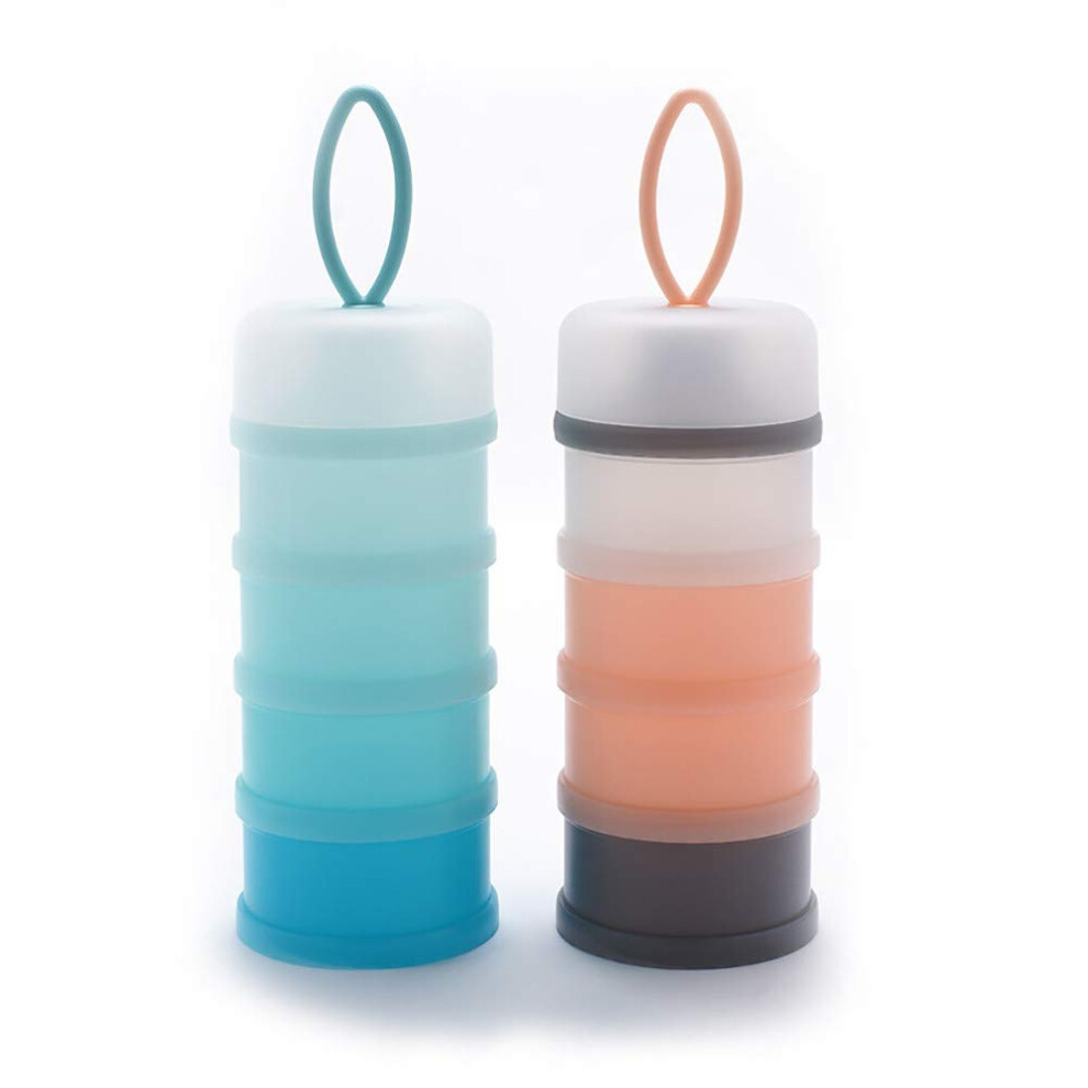 2Pcs Baby Milk Powder Dispenser 480Ml Twist- Queta