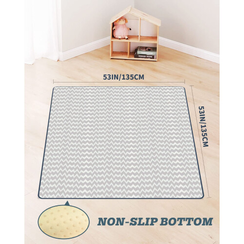MOXTOYU Splash Mat for Under High Chair 53", Water 1