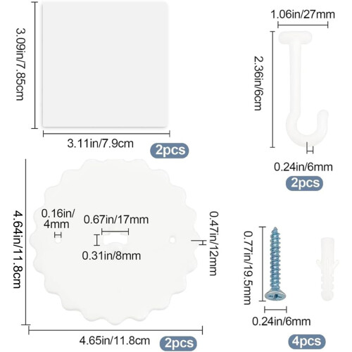 Siliget 2 Set Mosquito Net Hooks, Ceiling Hooks Wi 2