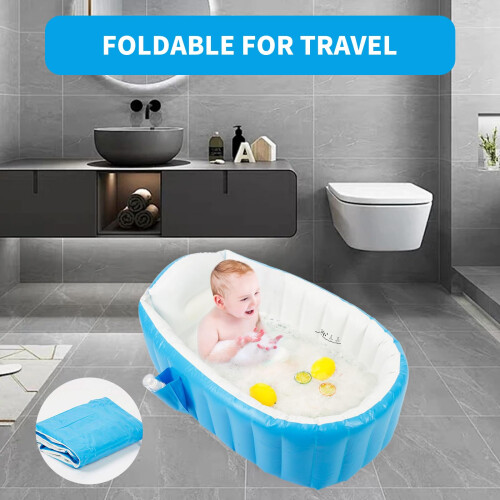 Inflatable Baby Bath Tub – Portable & Foldable Tod 1