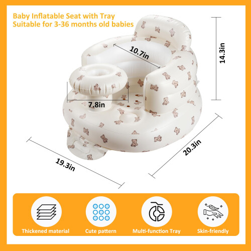 Inflatable Baby Seat with Tray, Fully Supportive I 1