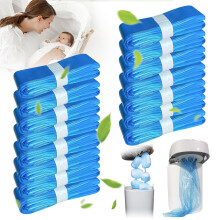 Pack of 15 Nappy Bin Refill Cassettes, Changing Bucket, Refill Film, Odour-Proof, Thickened, Nappy Bin Refill Bags, Compatible with All Nappy Bins an