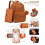 ROSEGIN Vegan Leather Baby Changing Bag Backpack, 4