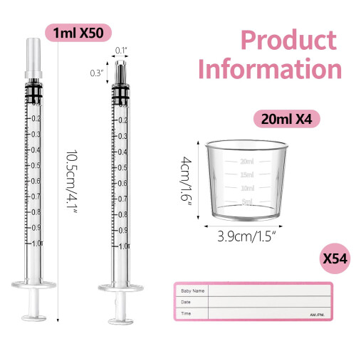 Newthinking Colostrum Collector Kit, 50 Pack 1ml S 1