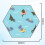 Qhydz Thick-Hexagon Dinosaur Pattern 51"x51" Water 7