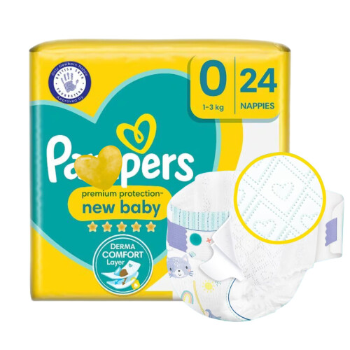Newborn Nappies Bundle: 2 Packs Size 0 Premium Pro 2