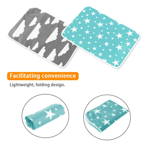 SACONELL 2 Pack Baby Waterproof Changing Mat,19.6' 2