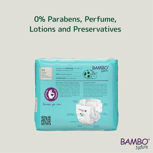 Bambo Nature Premium Eco Nappies, Size 2 (7-13lb/3 2