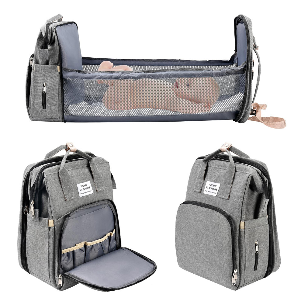 Baby Changing Bag Backpack, Portable Nappy Changin Rikmody