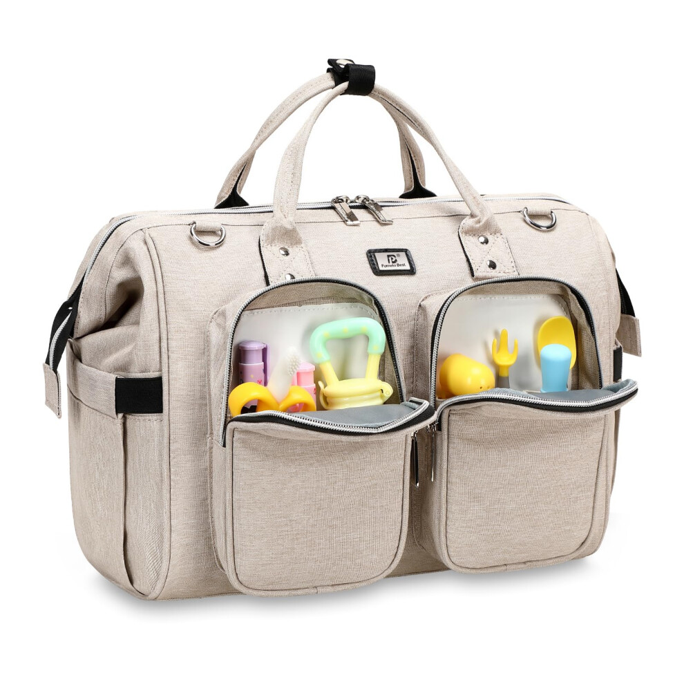 Pomelo Best Baby Changing Bag With Pram Clips And