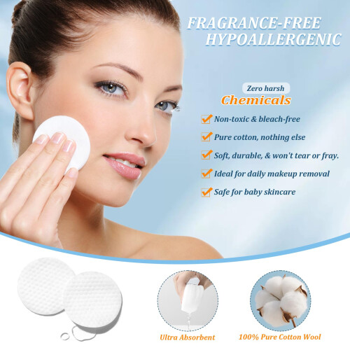 900Pcs Cotton Pads, 100% Gentle Cotton Wool Makeup 1