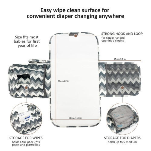 XIANTIAN Portable Nappy Changing Mat,Foldable Trav 2