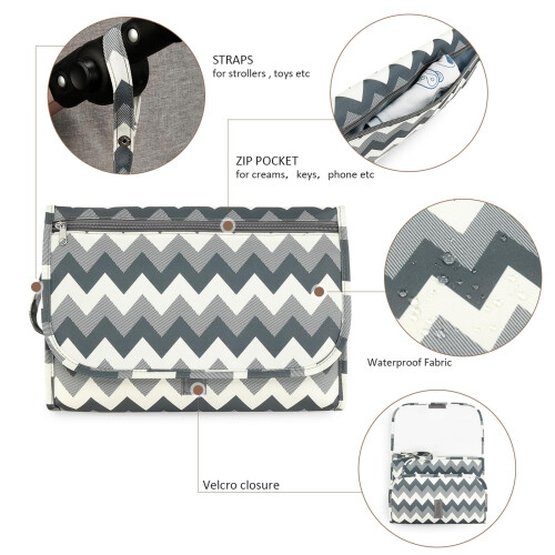 XIANTIAN Portable Nappy Changing Mat,Foldable Trav 1