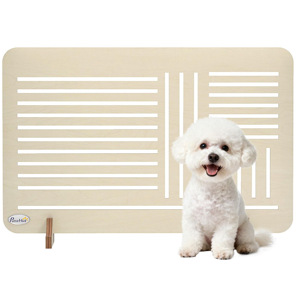 Pawhut Freestanding Pet Gate, Portable Dog Barrier