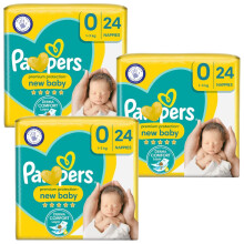 Newborn Nappies Bundle with 3 Packs of P Nappies S