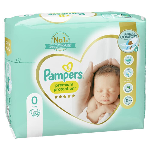 Pampers Pampers Premium Protection 24 Nappies Size 0 (Unde 1