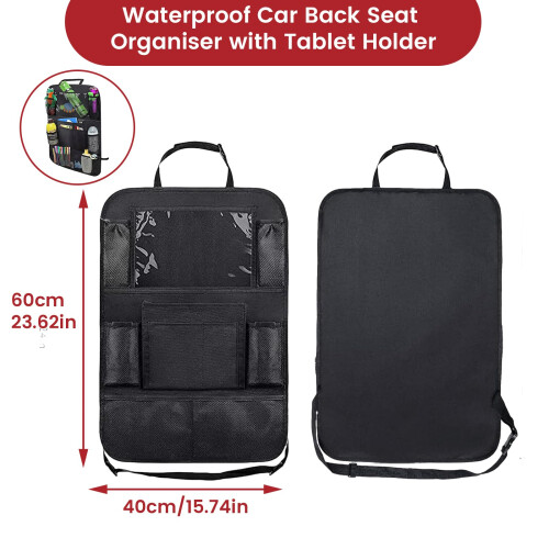 YHTCC Waterproof Car Back Seat Organiser with Tabl 1