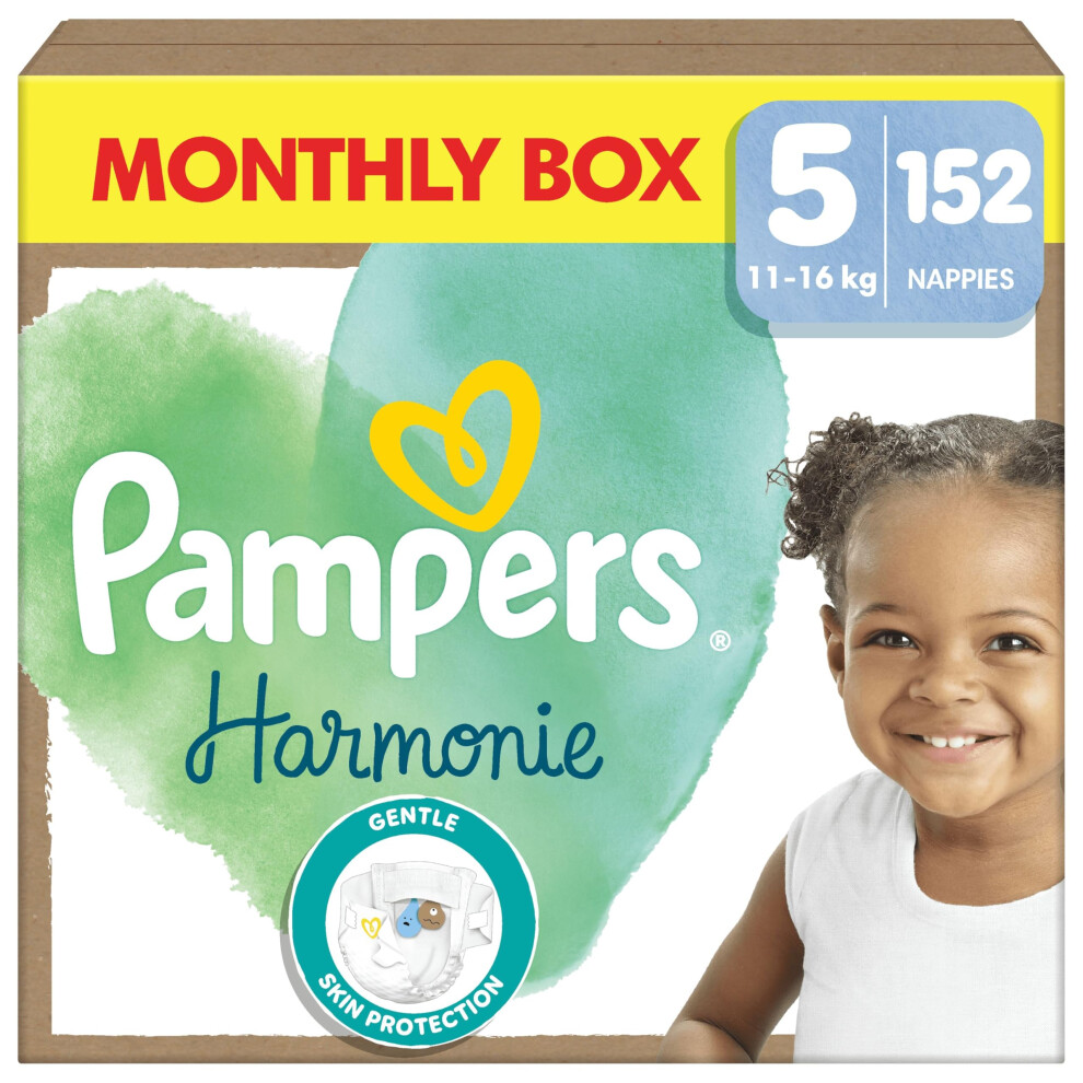 Harmonie Nappies Size 5, 152 Nappies, 11Kg Pampers