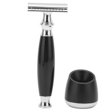 Vintage Double Sided Men's Shaving Machine With Elegant Stand, Modern Aesthetics Long Handle Manual Razor Holder, Lightweight Small Size Easy Storage