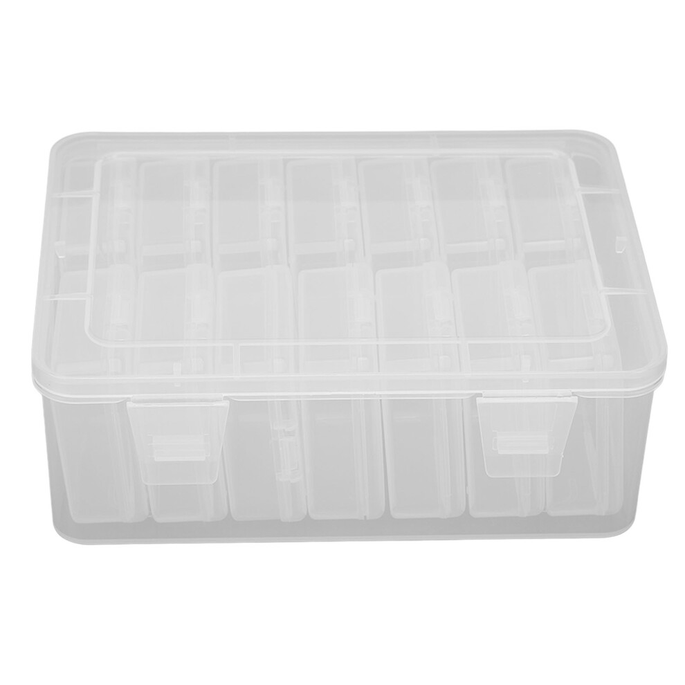 Transparent Material Bead Organizer, Clear Plastic Containers with Snap-On Closures, Perfect for Craft Supply and Portable Jewelry Making