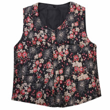 Chaleco con estampado de leopardo y lazo frontal para mujer, top estilo Y2K con diseño de top corto sin mangas con cuello en V, elegante chaleco con