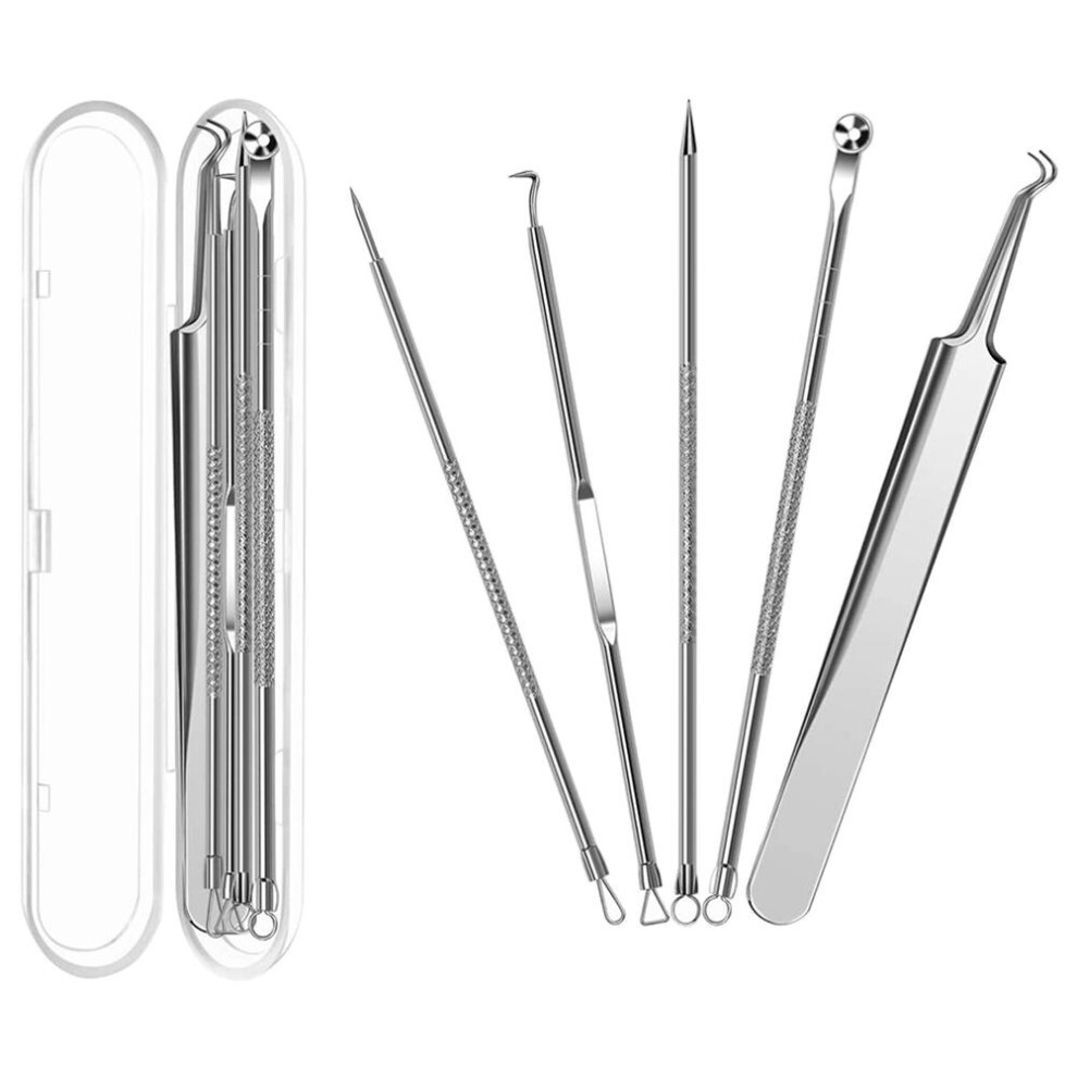 Comedone Extractor Tool Blemish Extractor Tool With Stainless Steel Tools Non Slip Handle Design Multi Functional Beauty Tool Pimple Popper Tool Kit
