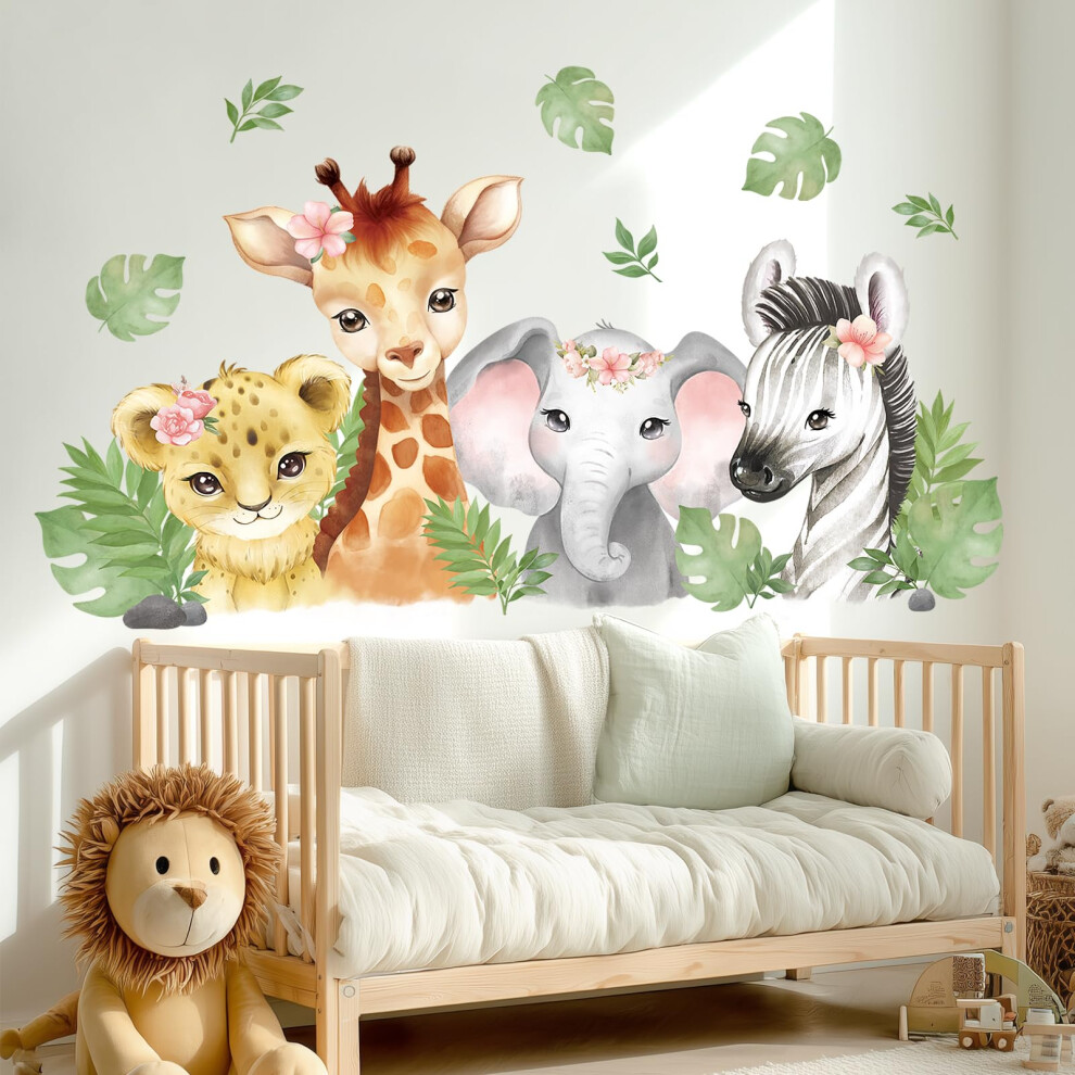 Decowall Sg2-2410 Watercolor Jungle Animal Wall St