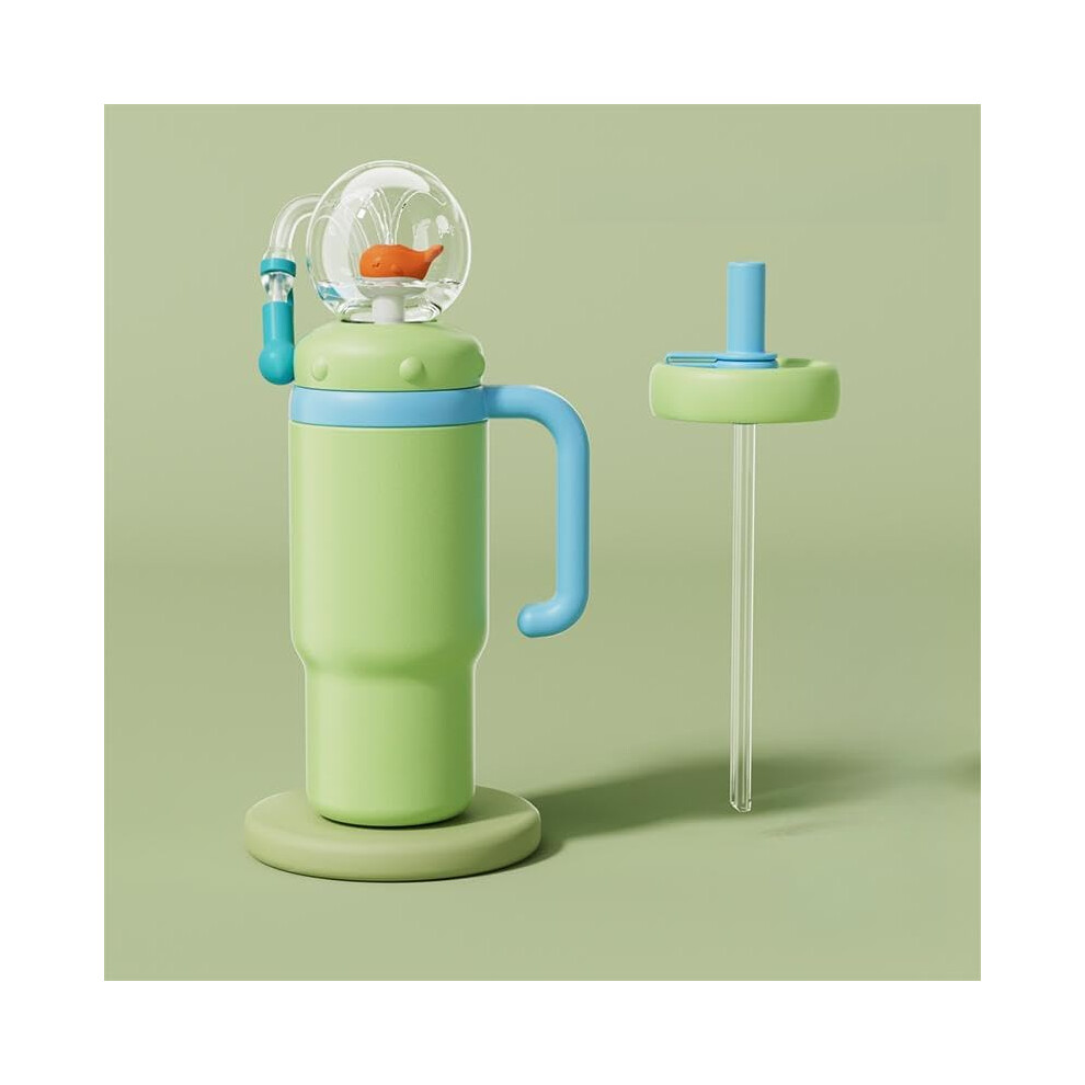 Stainless Steel Whale Fountain Tumbler With Handle Drqzwp