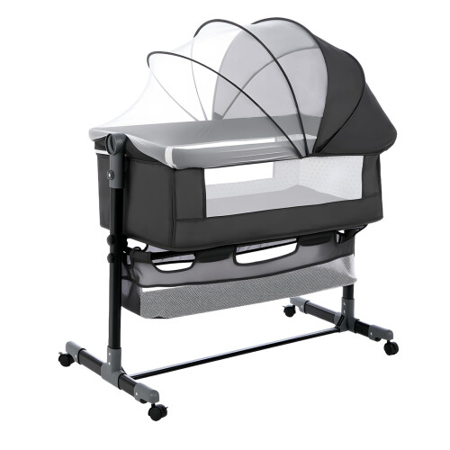 LN COZY CORNER 3-in-1 Baby Bedside Crib, Adjustabl