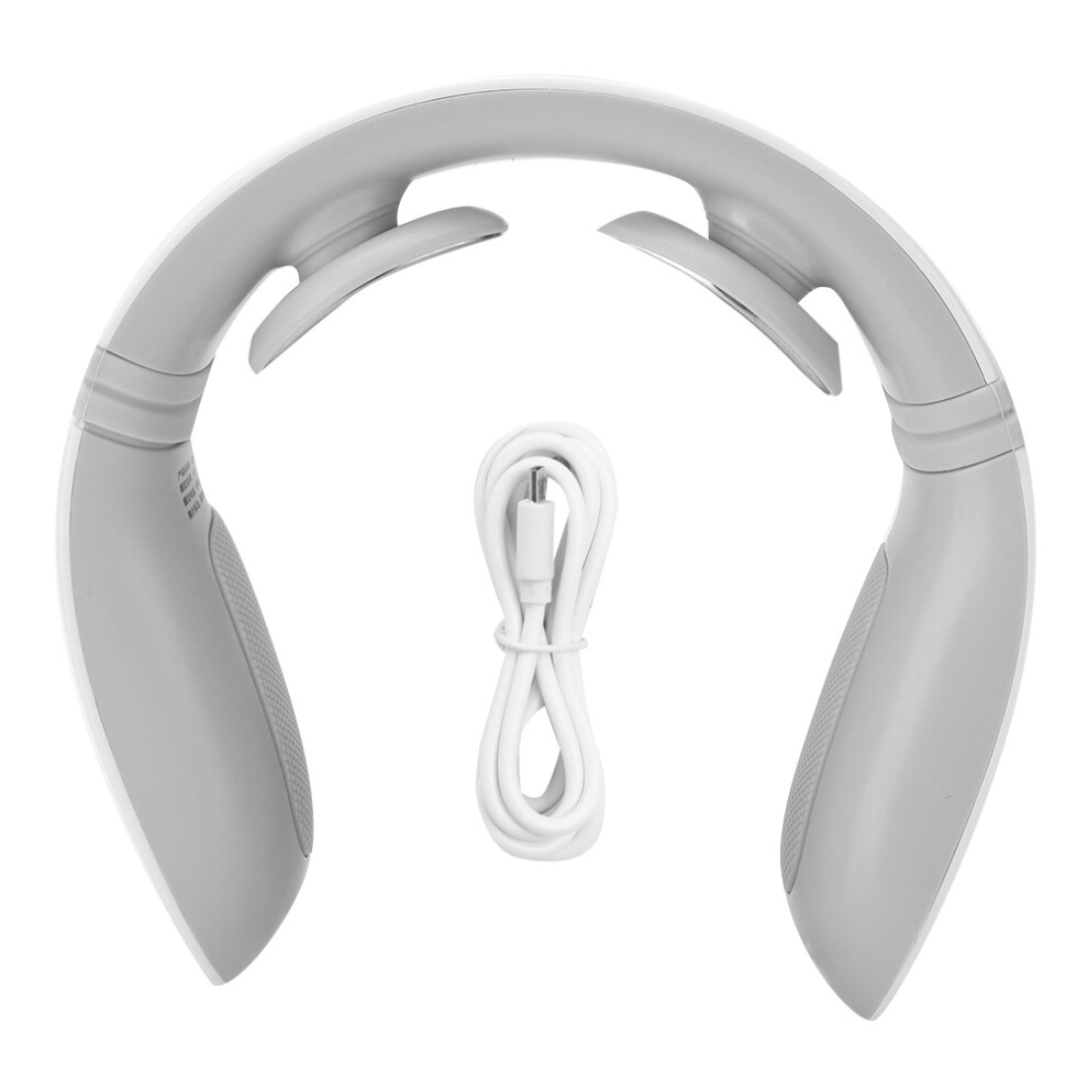 Portable Neck TENS Massager with LED Nightlight and USB Power Ultrasonic Cool Mist Integration U Shaped Traction Arm, 15Min Timer, Deep Tissue St