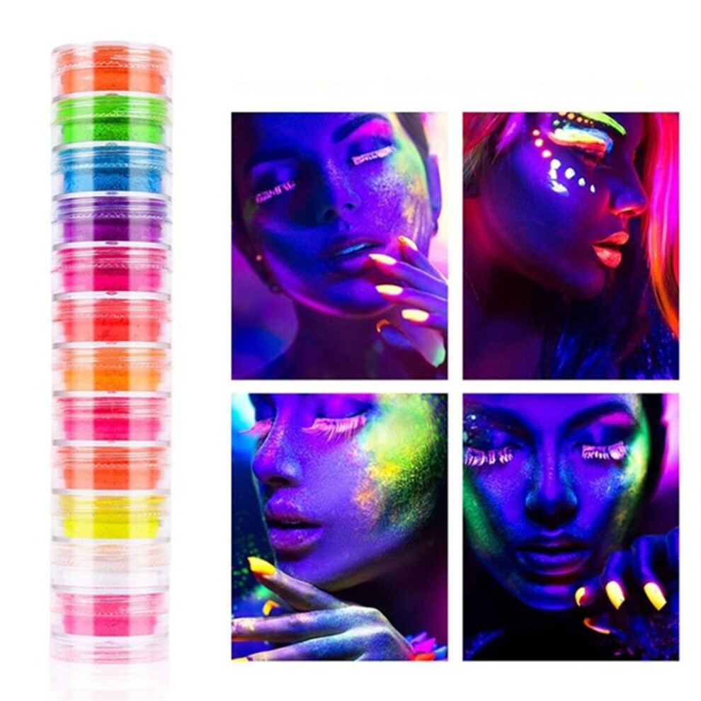 Dark Neon Color That Shines In The Multi-Purpose Luminous Pigment For Nail Art And Craft Projects, Fluorescent Matte Finish Adds Depth And Vibrancy