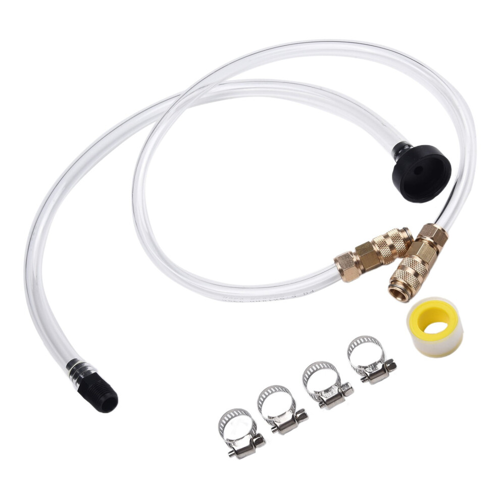 Boat Bleed Kit For Hydraulic Steering, Filler Kit Compatible With Seastar Hydraulic Steering Systems, Quick Connect Brass Fitting Leak Free 9448196802373