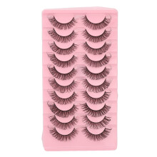 D-Curl Russian Volume Extensions, flauschige, 3D-effekt-Wimpern für ein atemberaubendes Augen-Make-up, leichte Wimpern mit weichem Baumwollband,