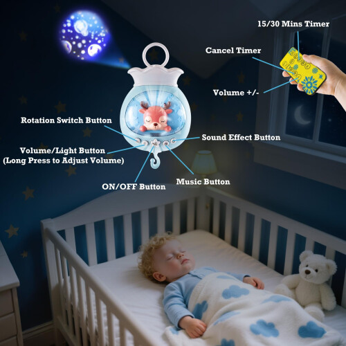 KalaDuck Cot Mobiles for Babies with Music, Rotata 1