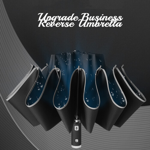 Premium Folding Umbrella with LED Lighting, High-Density Fabric and Aluminum Alloy Frame, Fully Automatic Open/Close Function, Compact and Portable 2