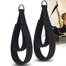 Double Loop Reformer Straps For Yoga And Pilates, Foot Strap And Hand Strap, AntiCorrosive Metal Snap, Nylon Wool Blend