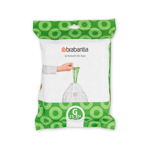 Brabantia Brabantia PerfectFit Bin Liners (Size G/23-30 Litre) Thick Plastic Tra