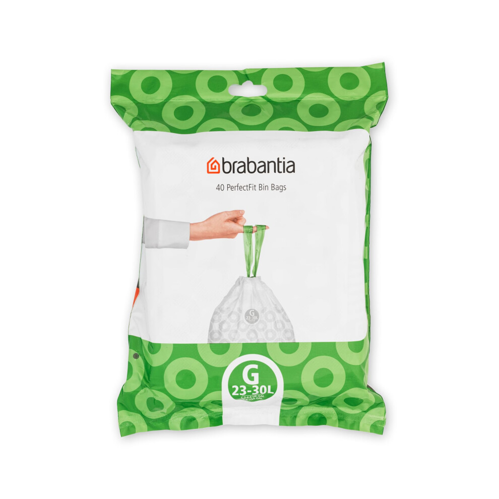 Brabantia Perfectfit Bin Liners Size G2330 Litre Thick Plastic Trash Bags W